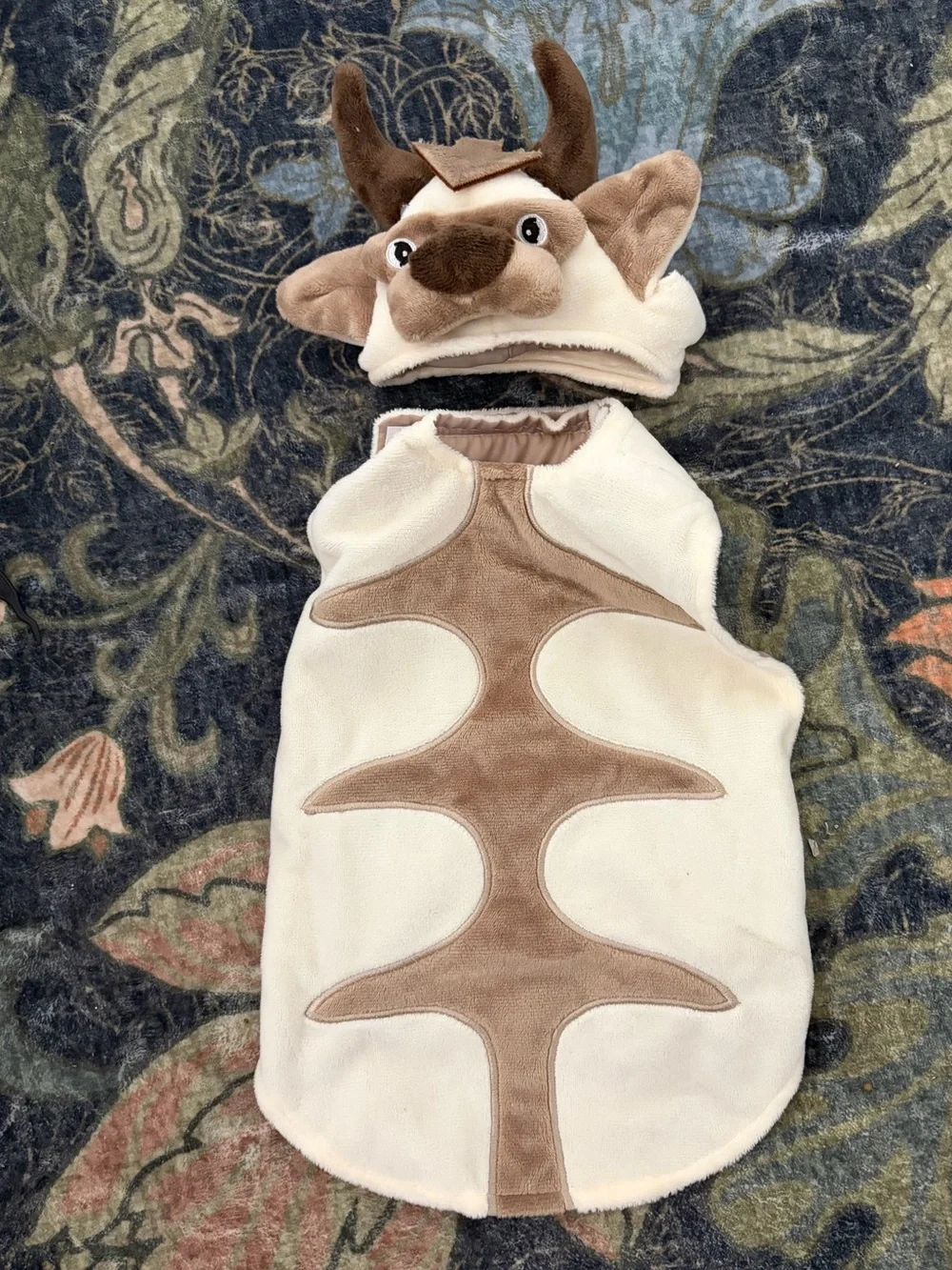 NWOT Appa Avatar Airbender Inspired Bull Oxen Viking Hoodie Costume with Horns